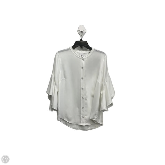 Blouse 3/4 Sleeve By Cabi In White, Size: M