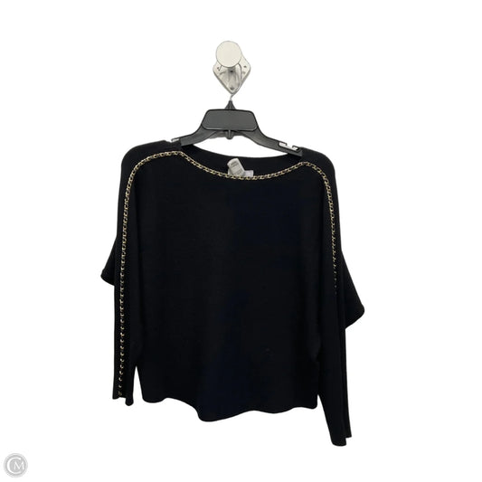 Top Long Sleeve By Clothes Mentor In Black & Gold, Size: M