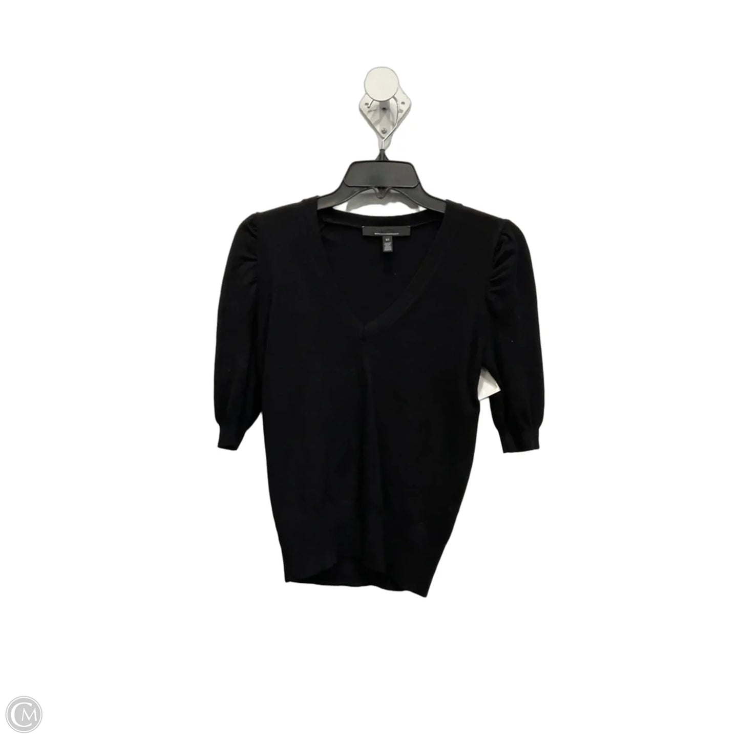 Top Short Sleeve By White House Black Market In Black, Size: Xs