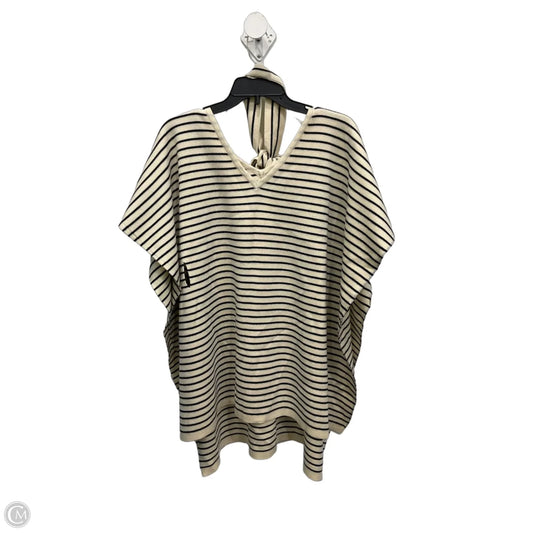 Poncho By Ann Taylor In Black & Cream, Size: Xs