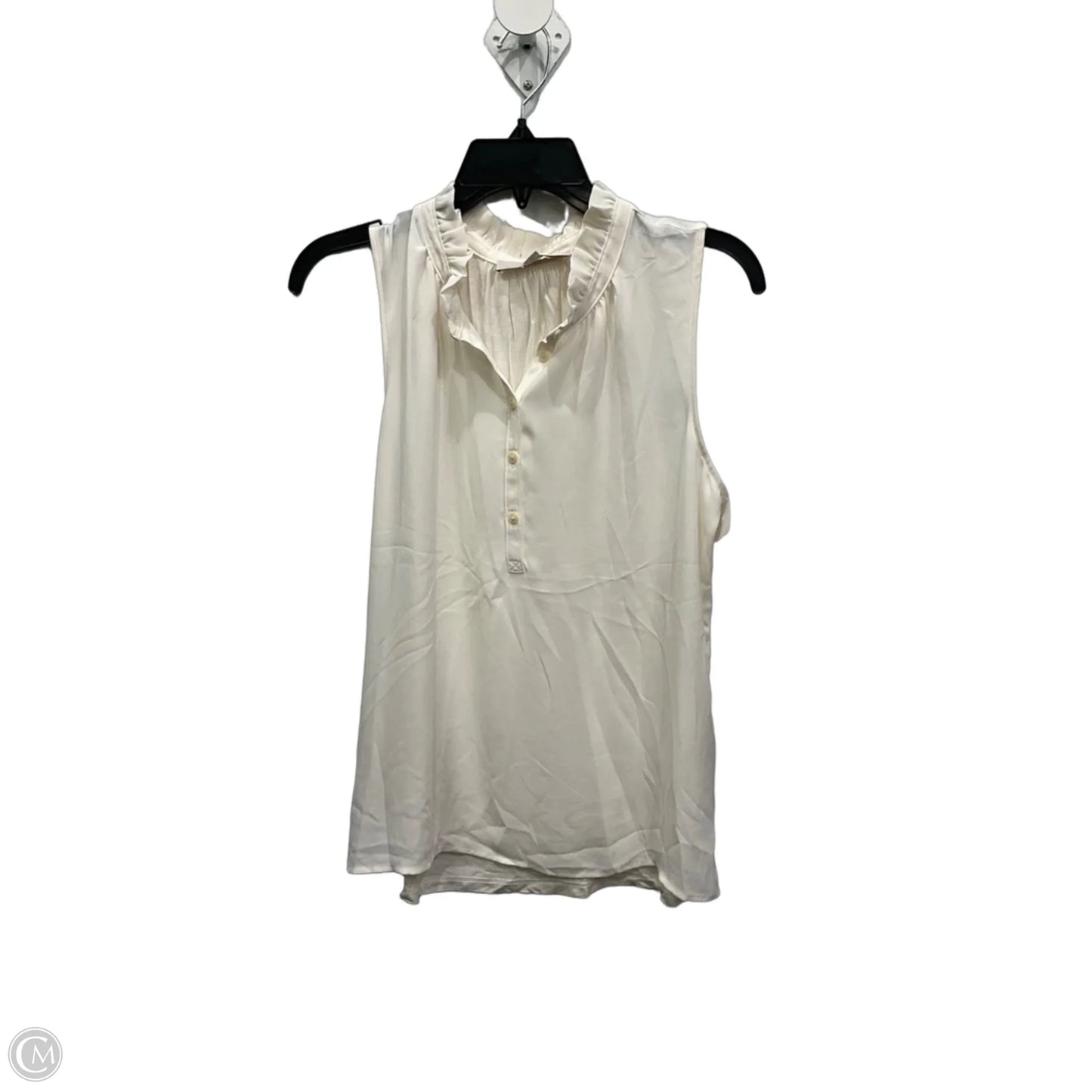 Top Sleeveless By Loft In Ivory, Size: S