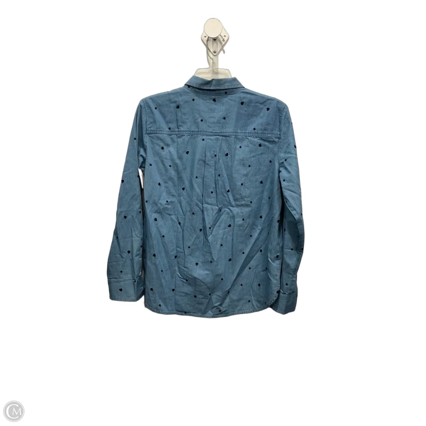 Blouse Long Sleeve By Loft In Blue, Size: S