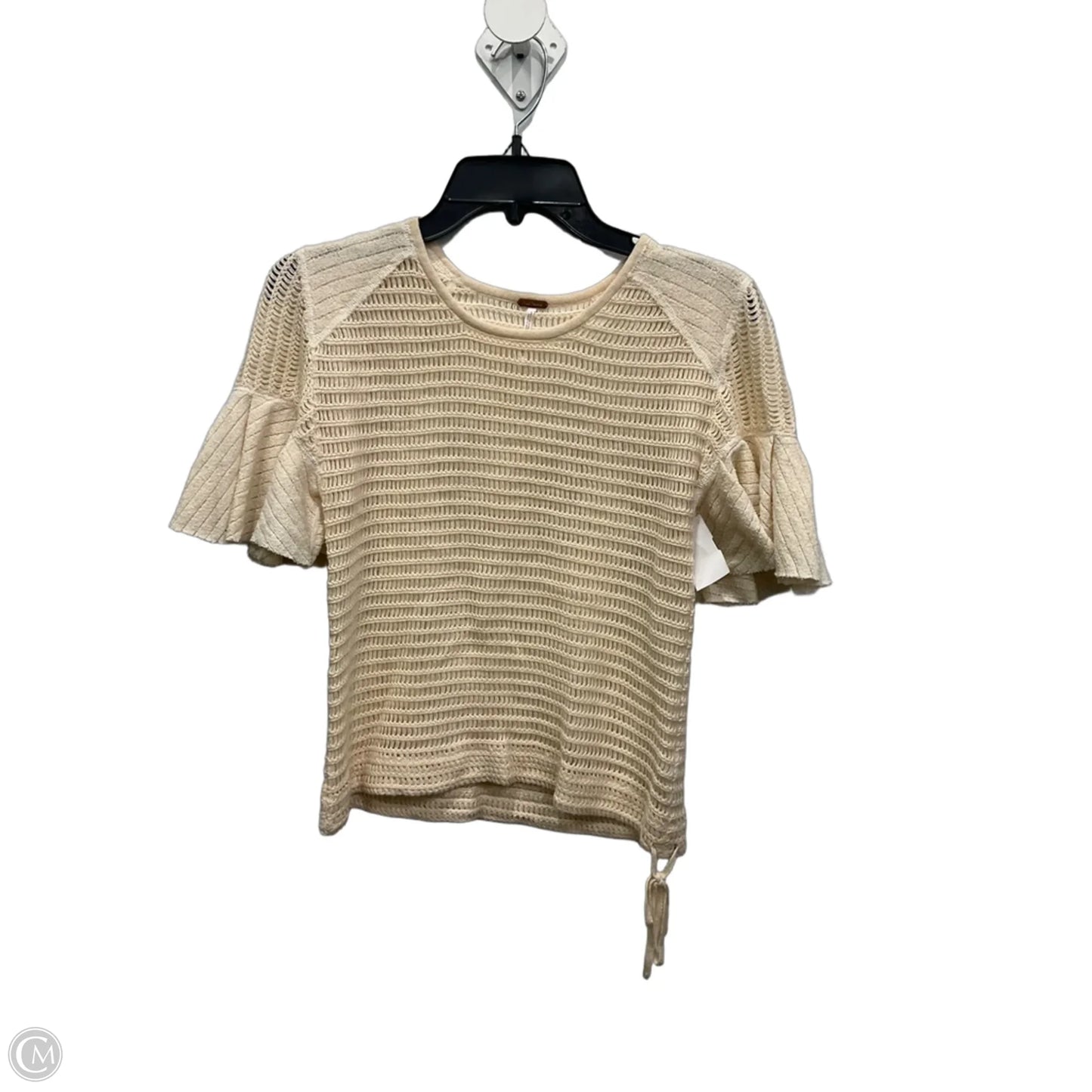 Top Short Sleeve By Free People In Cream, Size: Xs