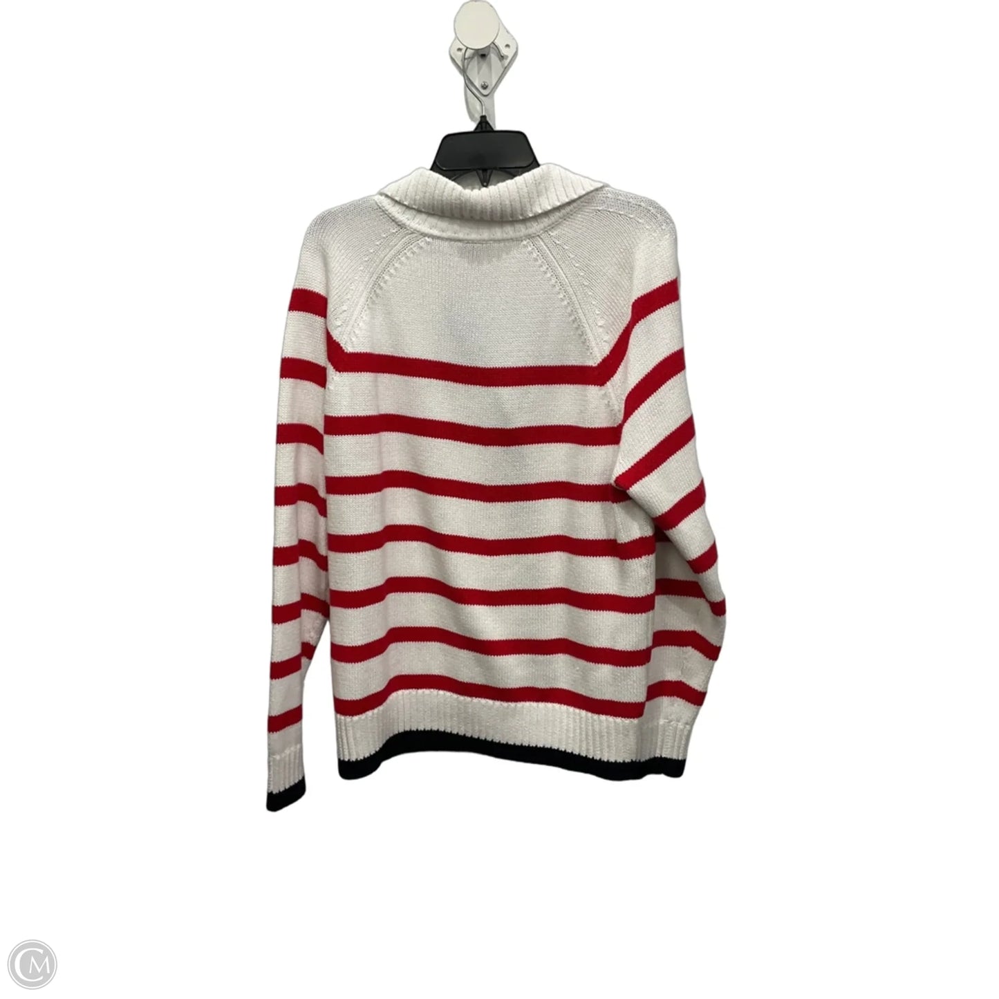 Cardigan By Talbots In Blue & Red & White, Size: Xl