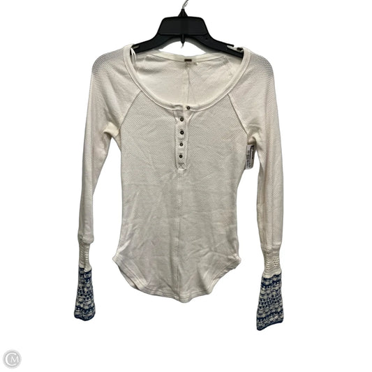 Top Long Sleeve By Free People In White, Size: S