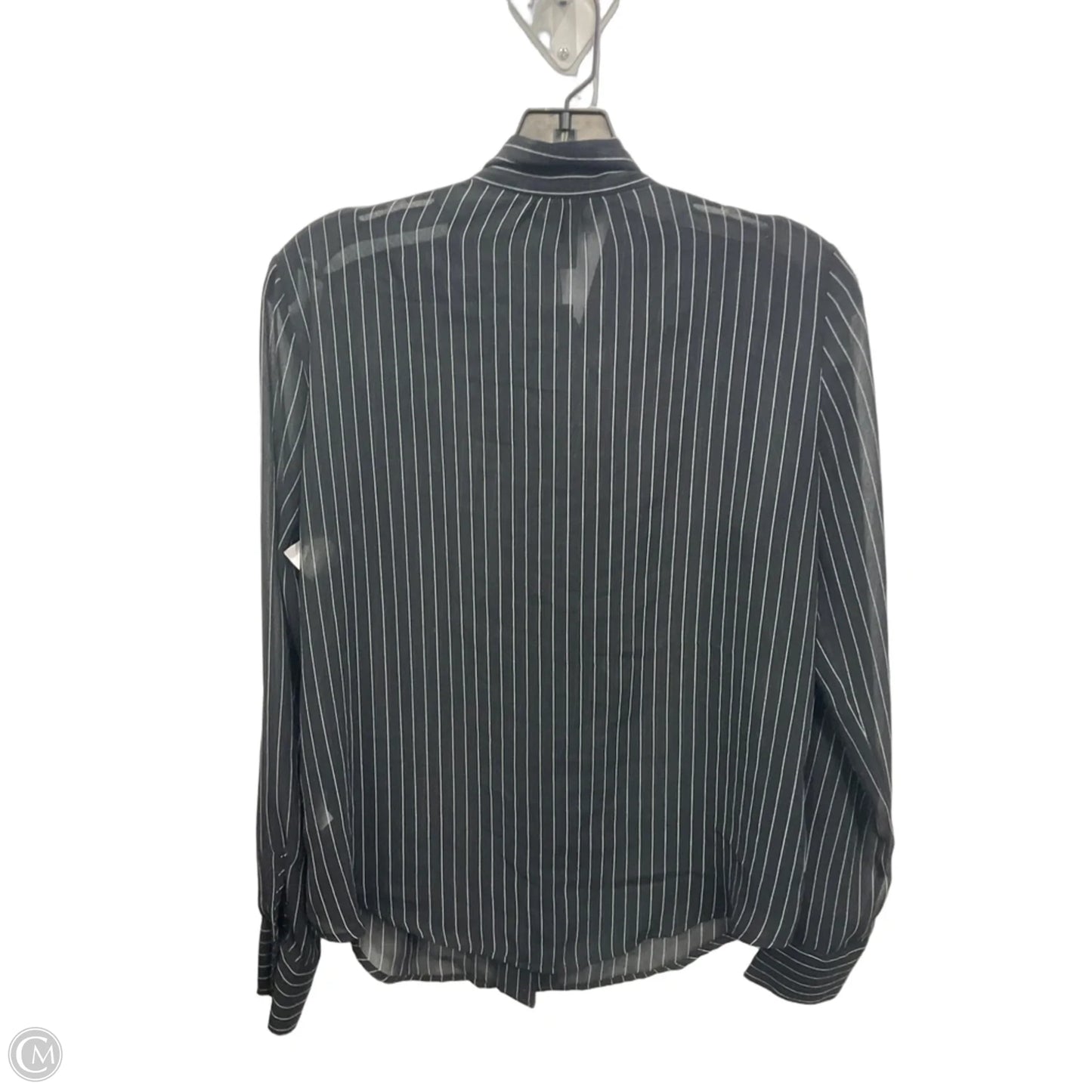 Blouse Long Sleeve By White House Black Market In Black & White, Size: Xs