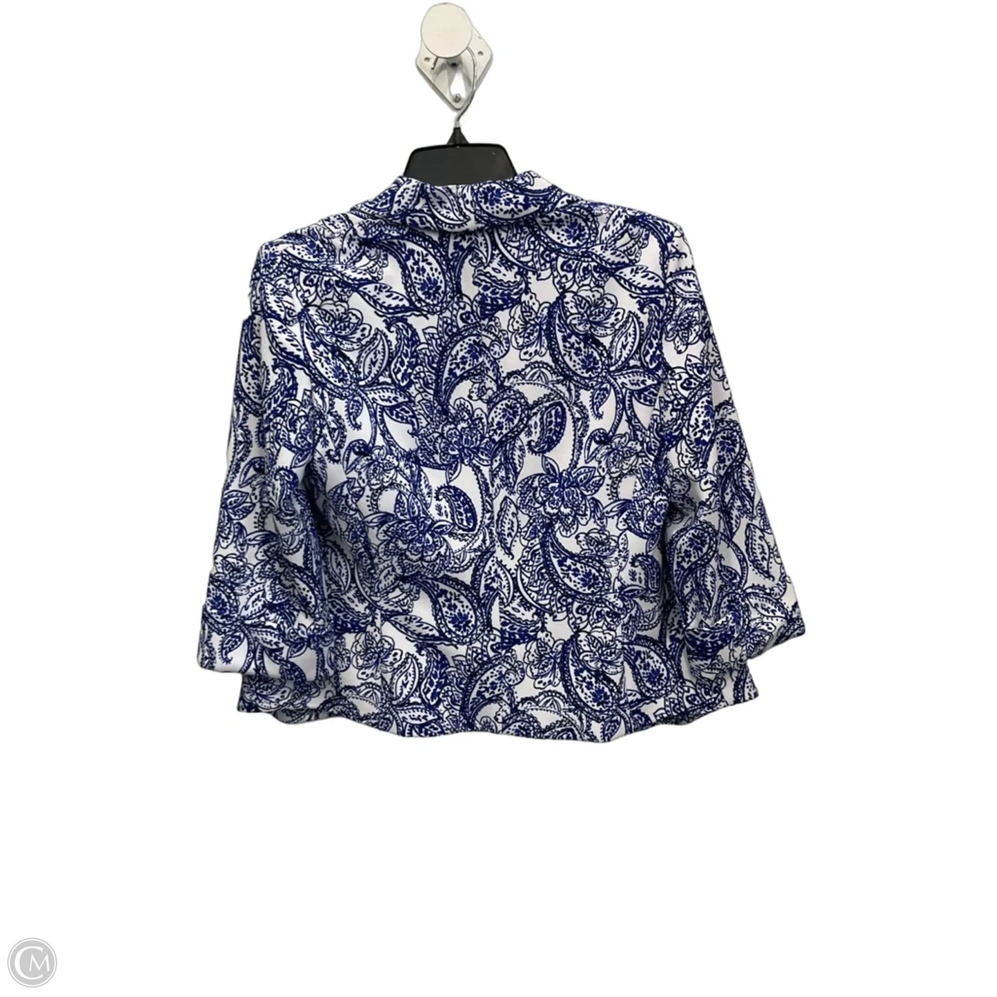 Blazer By Black Label In Blue & White, Size: M