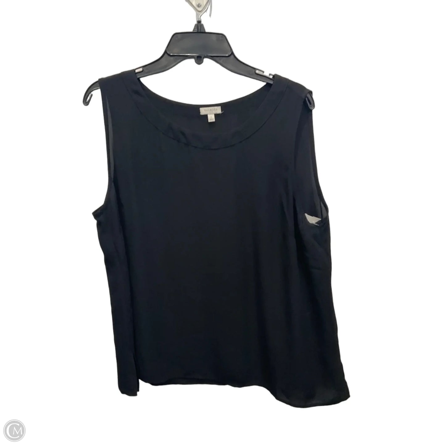 Top Sleeveless By Talbots In Black, Size: L