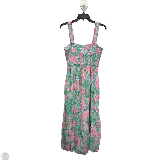 Dress Designer By Lilly Pulitzer In Green & Pink, Size: Xl