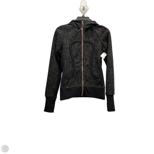 Athletic Jacket By Lululemon In Black & Cream, Size: 4