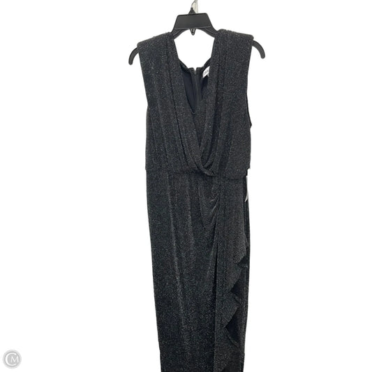 Dress Party Long By Calvin Klein In Black & Silver, Size: M