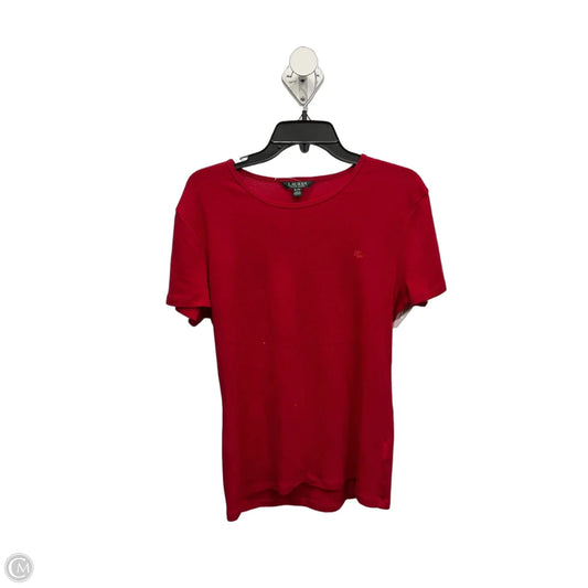 Top Short Sleeve Basic By Lauren By Ralph Lauren In Red, Size: Xl