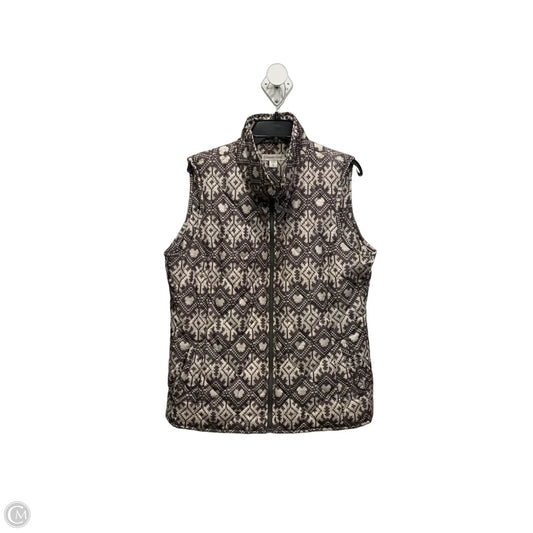 Vest Puffer & Quilted By Coldwater Creek In Brown & Cream, Size: Xl