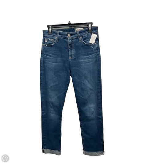 Jeans Straight By Ag Jeans In Blue Denim, Size: 4