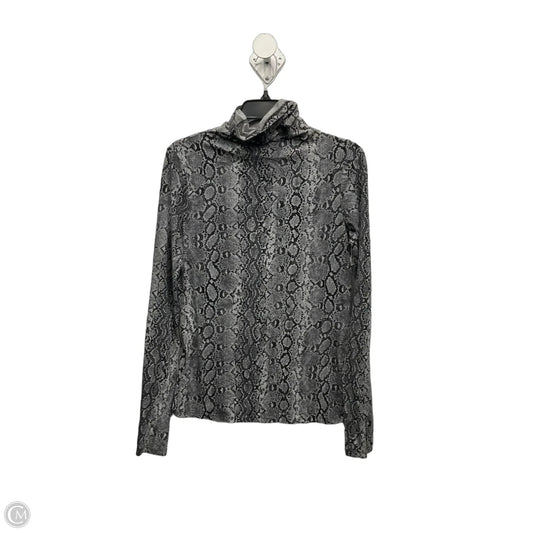 Top Long Sleeve By Michael By Michael Kors In Snakeskin Print, Size: M