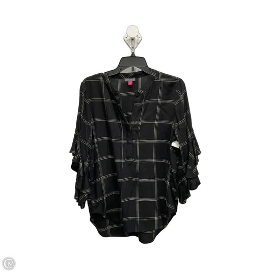 Tunic 3/4 Sleeve By Vince Camuto In Black & White, Size: S