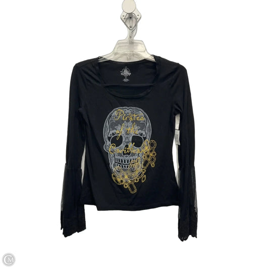 Top Long Sleeve By Disney In Black, Size: S
