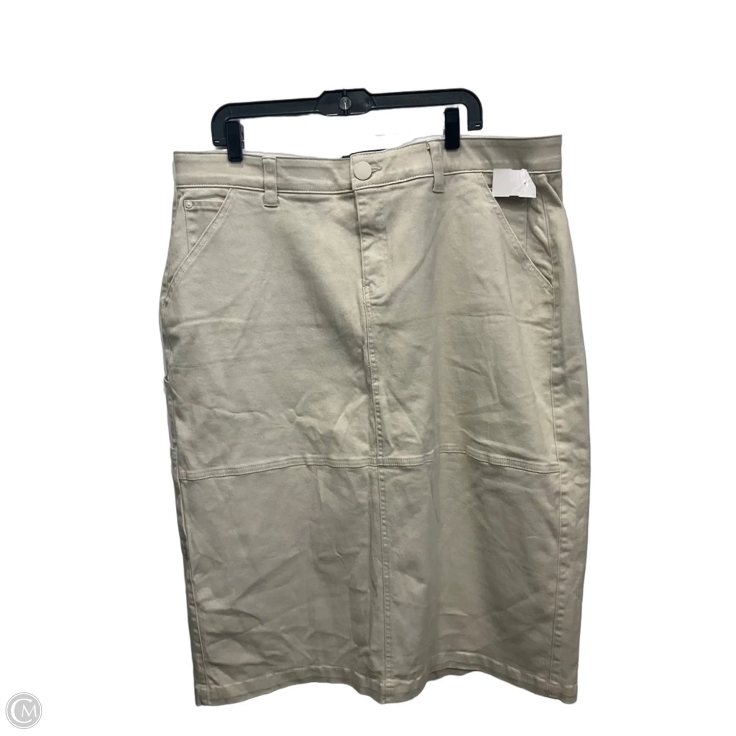 Skirt Midi By Democracy In Beige, Size: 18