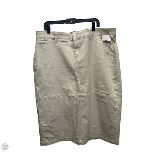 Skirt Midi By Democracy In Beige, Size: 18