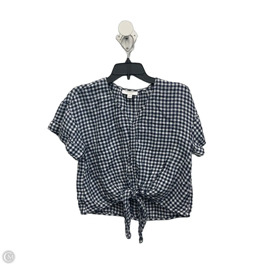 Top Short Sleeve By Charter Club In Blue & White, Size: Sp