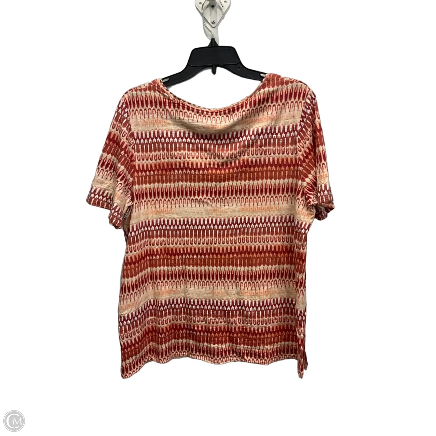 Top Short Sleeve By Chicos In Orange, Size: L