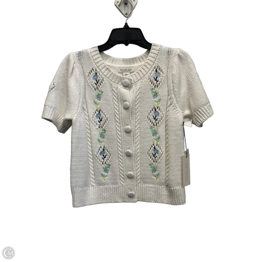 Blouse Short Sleeve By Rachel Zoe In White, Size: S