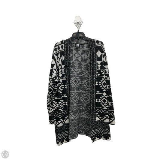 Cardigan Designer By Frye In Black & White, Size: L