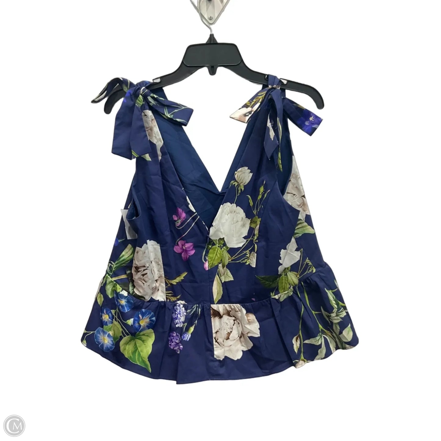Top Sleeveless By Express In Floral Print, Size: Xl