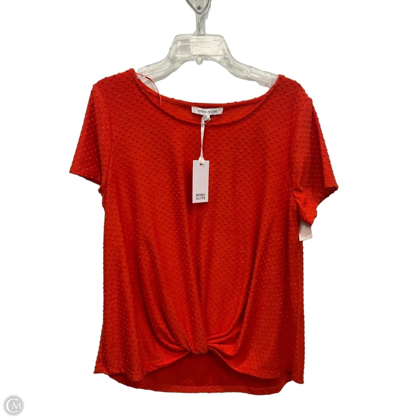 Top Short Sleeve By Rose And Olive In Orange, Size: L