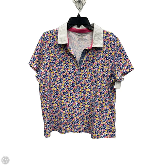 Top Short Sleeve By Talbots In Floral Print, Size: 1x