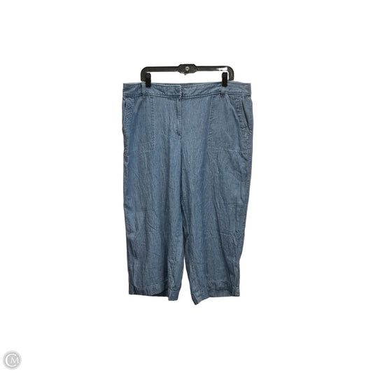 Jeans Wide Leg By Talbots In Blue Denim, Size: 16