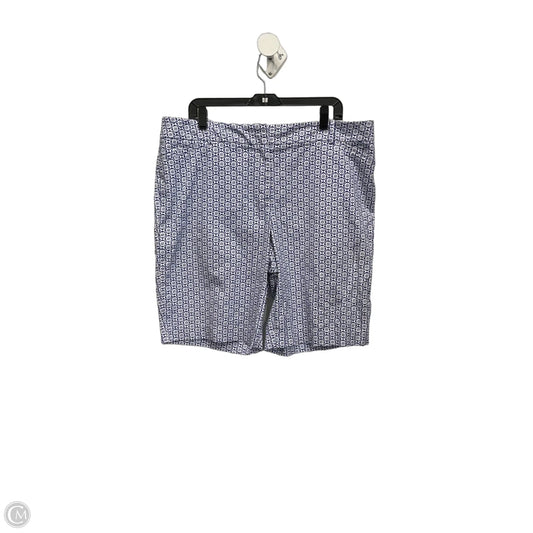Shorts By Talbots In Blue & White, Size: 14