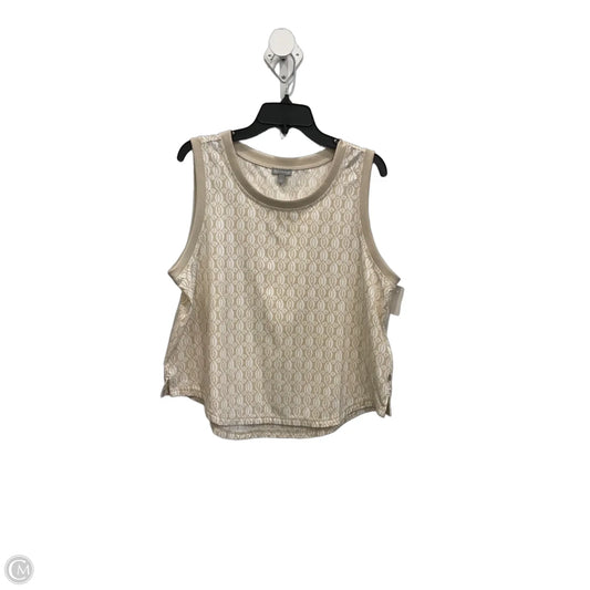 Top Sleeveless By Talbots In Cream & White, Size: L