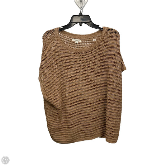 Top Sleeveless By Max Studio In Tan, Size: 1x