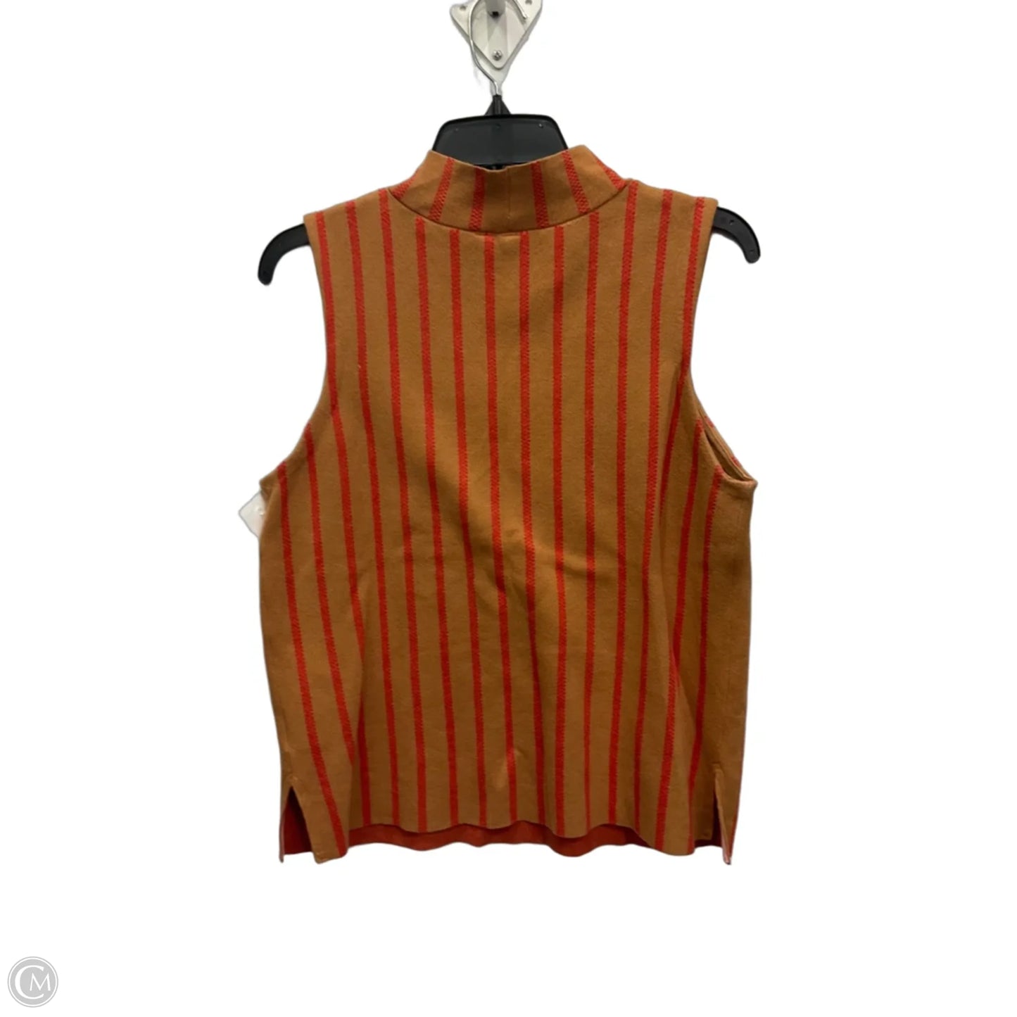 Top Sleeveless By Anthropologie In Orange & Tan, Size: L
