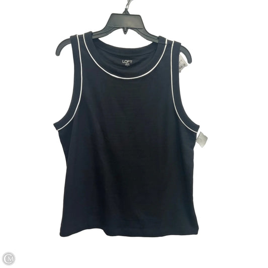 Top Sleeveless Basic By Loft In Black & White, Size: Xl