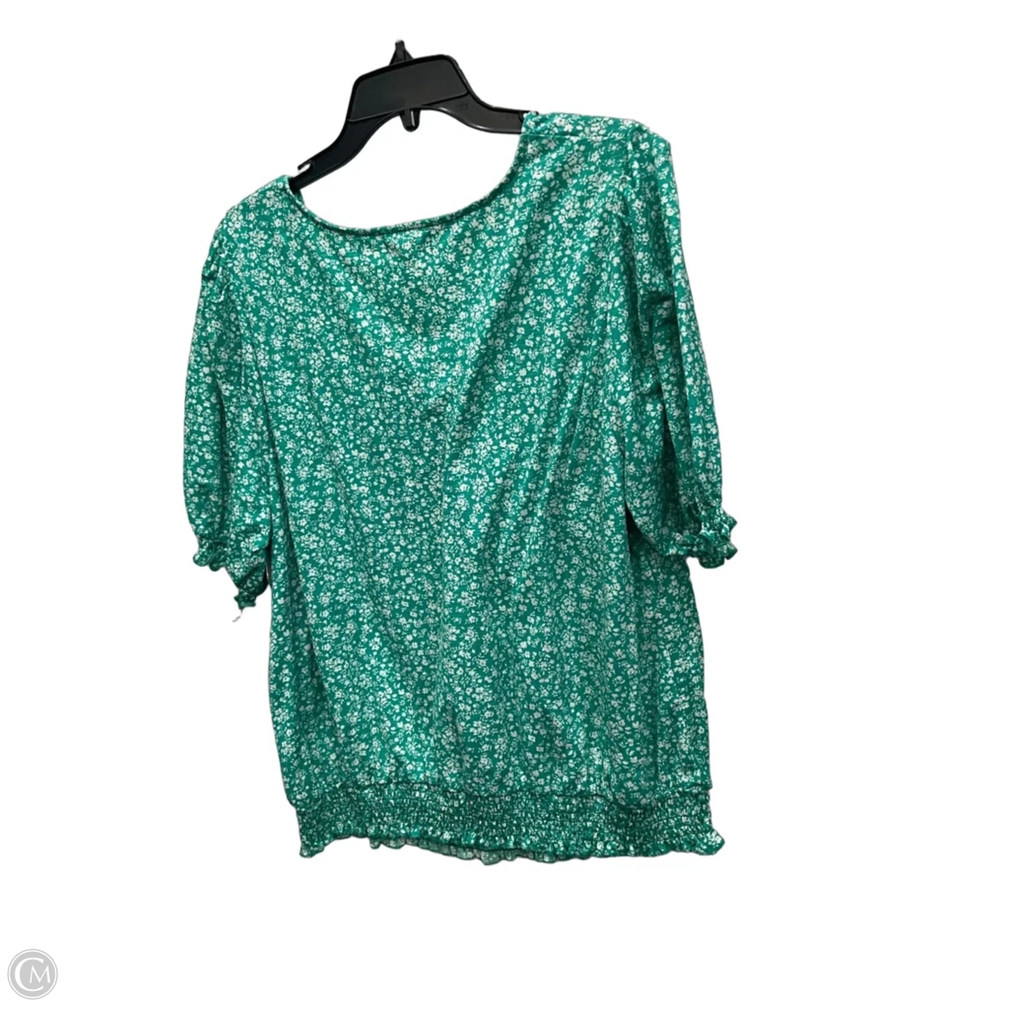 Top Short Sleeve By Melloday In Green, Size: 2x