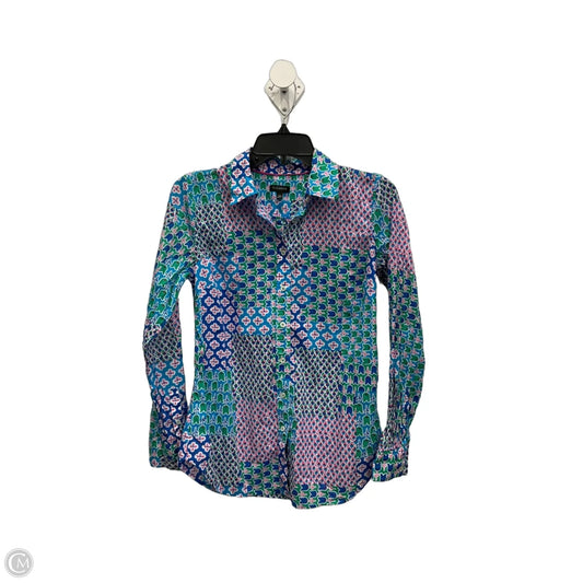 Blouse Long Sleeve By Talbots In Multi-colored, Size: Xs