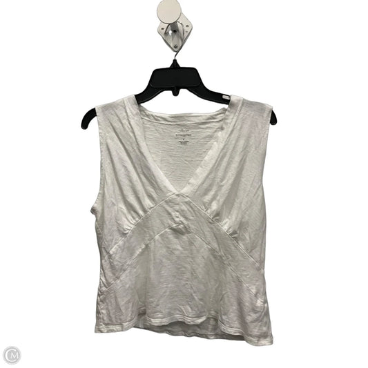 Top Sleeveless By Banana Republic In White, Size: L