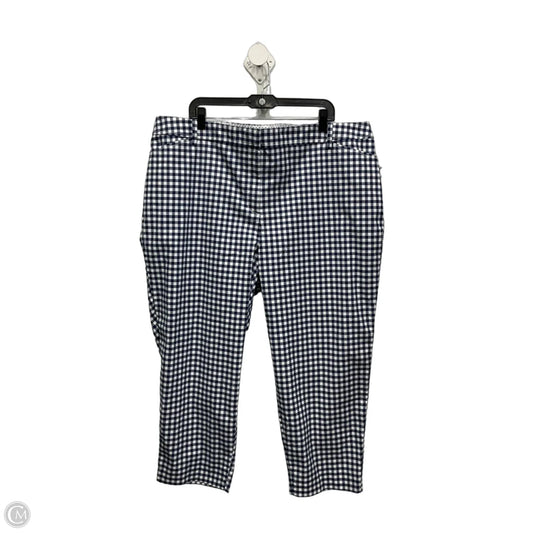Pants Cropped By Talbots In Blue & White, Size: 22