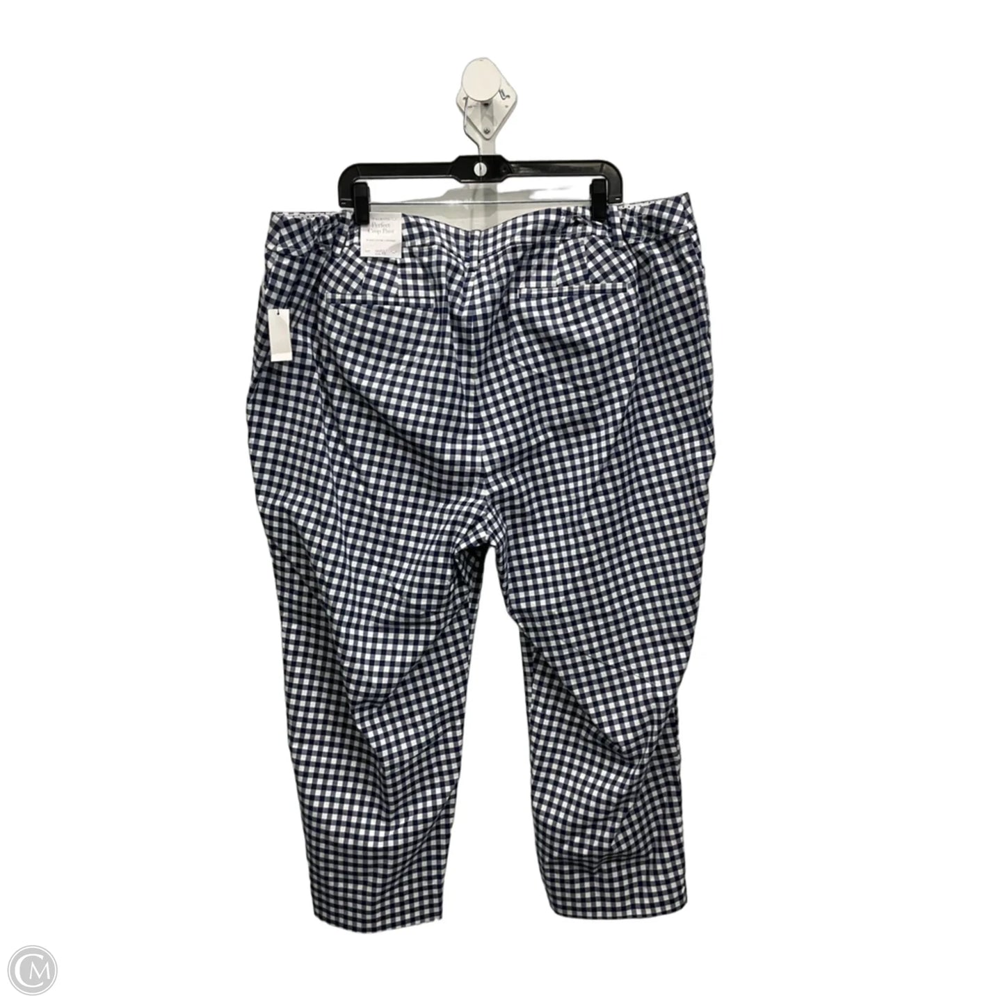 Pants Cropped By Talbots In Blue & White, Size: 22