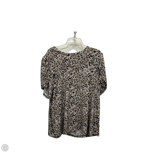 Top Short Sleeve By Michael By Michael Kors In Multi-colored, Size: 2x