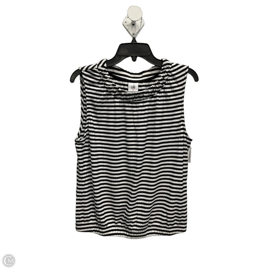 Top Sleeveless By Cabi In Black & White, Size: M