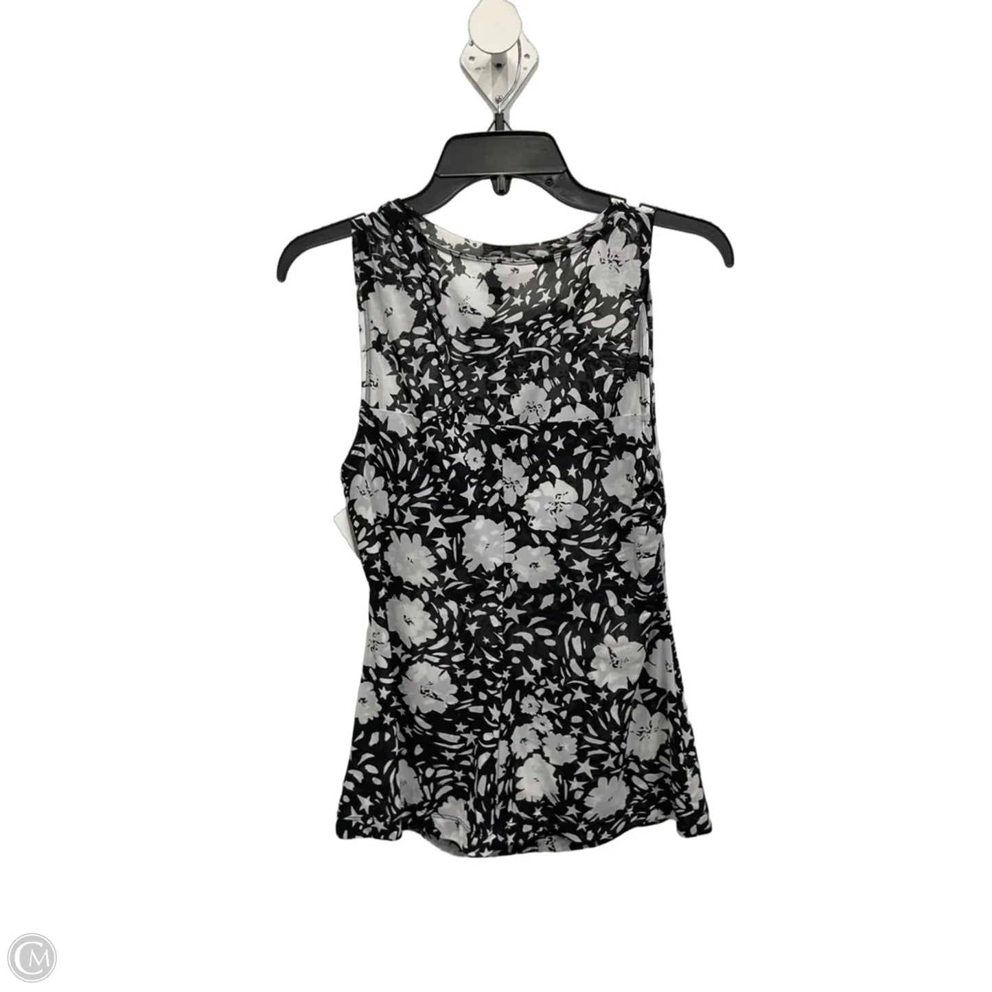 Top Sleeveless By Cabi In Black & White, Size: S