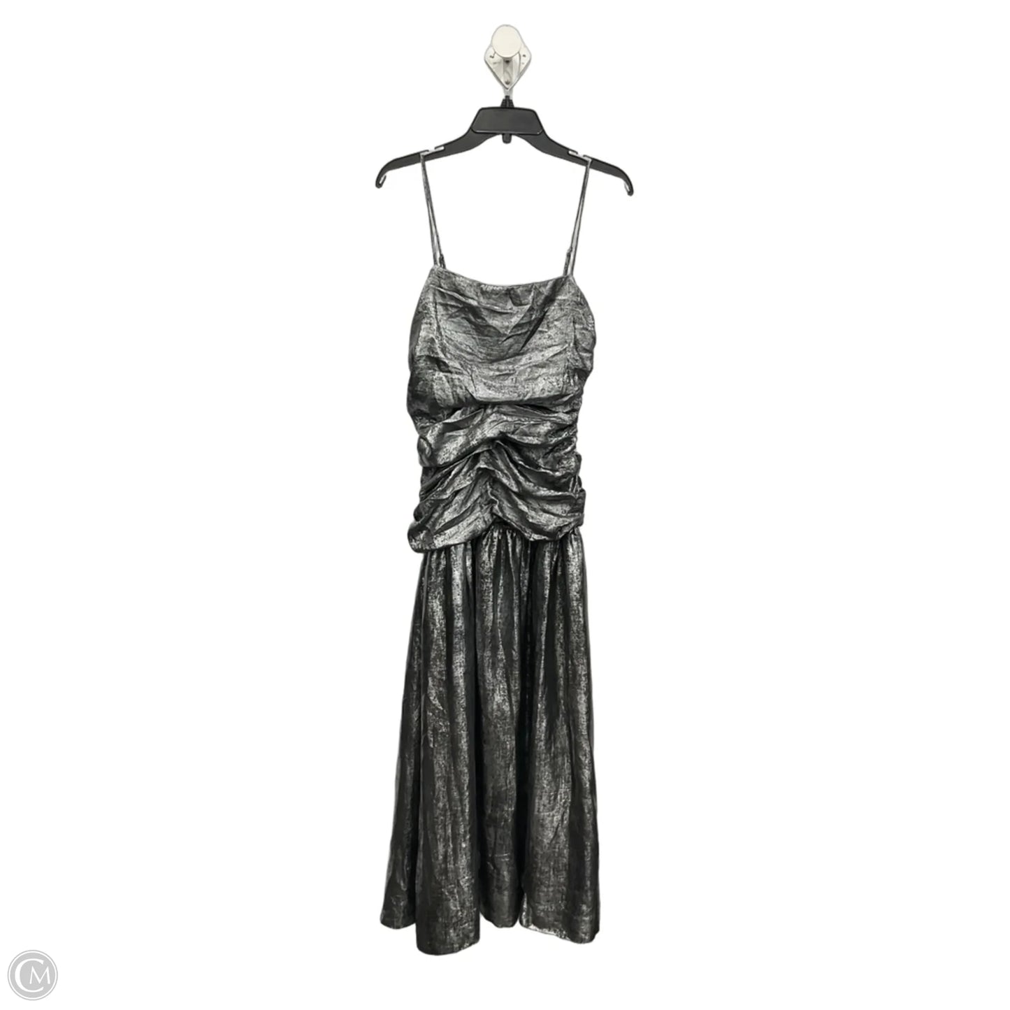 Dress Party Long By Anthropologie In Silver, Size: M