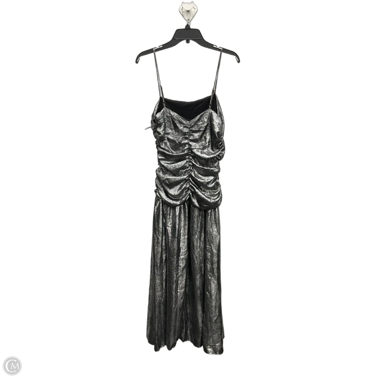 Dress Party Long By Anthropologie In Silver, Size: M