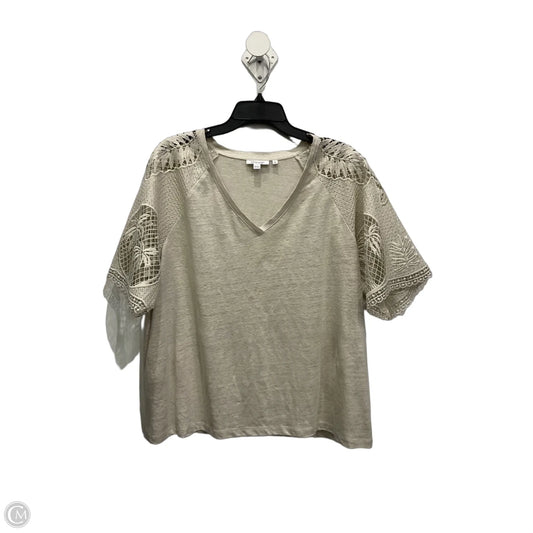 Top Short Sleeve By Chicos In Cream, Size: Xxl