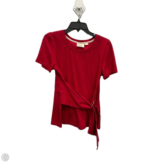 Top Short Sleeve By Maeve In Red, Size: L