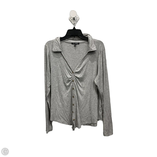Top Long Sleeve By Steve Madden In Grey, Size: Xxl