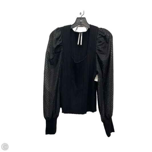 Top Long Sleeve By Anthropologie In Black, Size: 1x